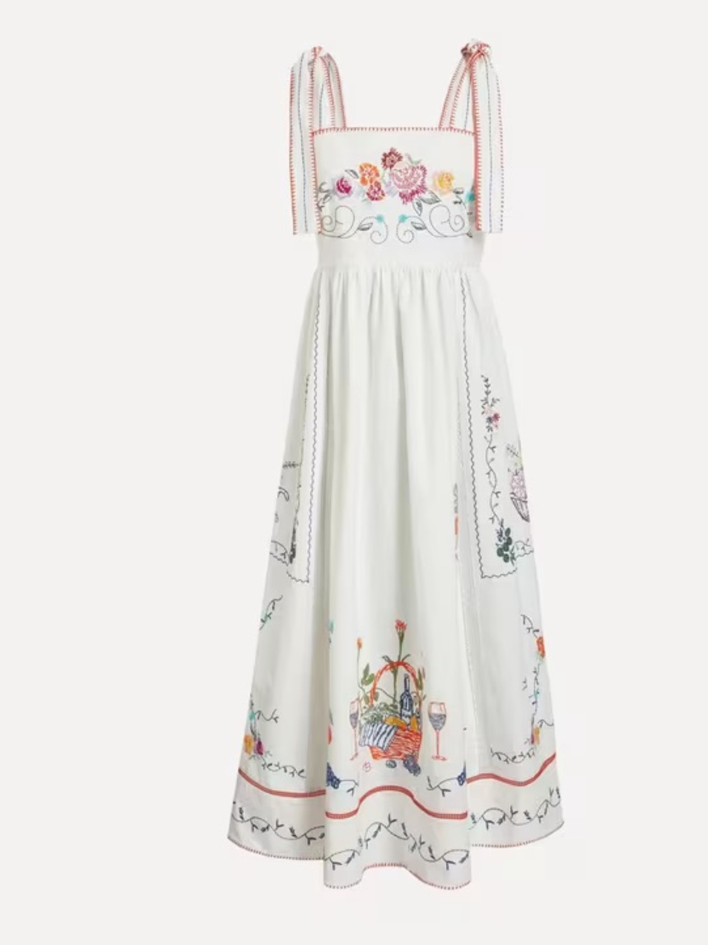 Hunter Bell Stefy Embroidered Midi Dress